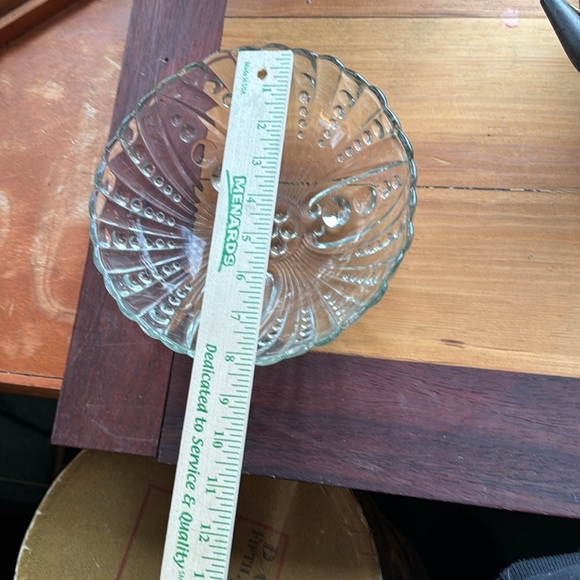 Vintage 8.5x3 " anchor hocking clear glass purple - Picture 6 of 8